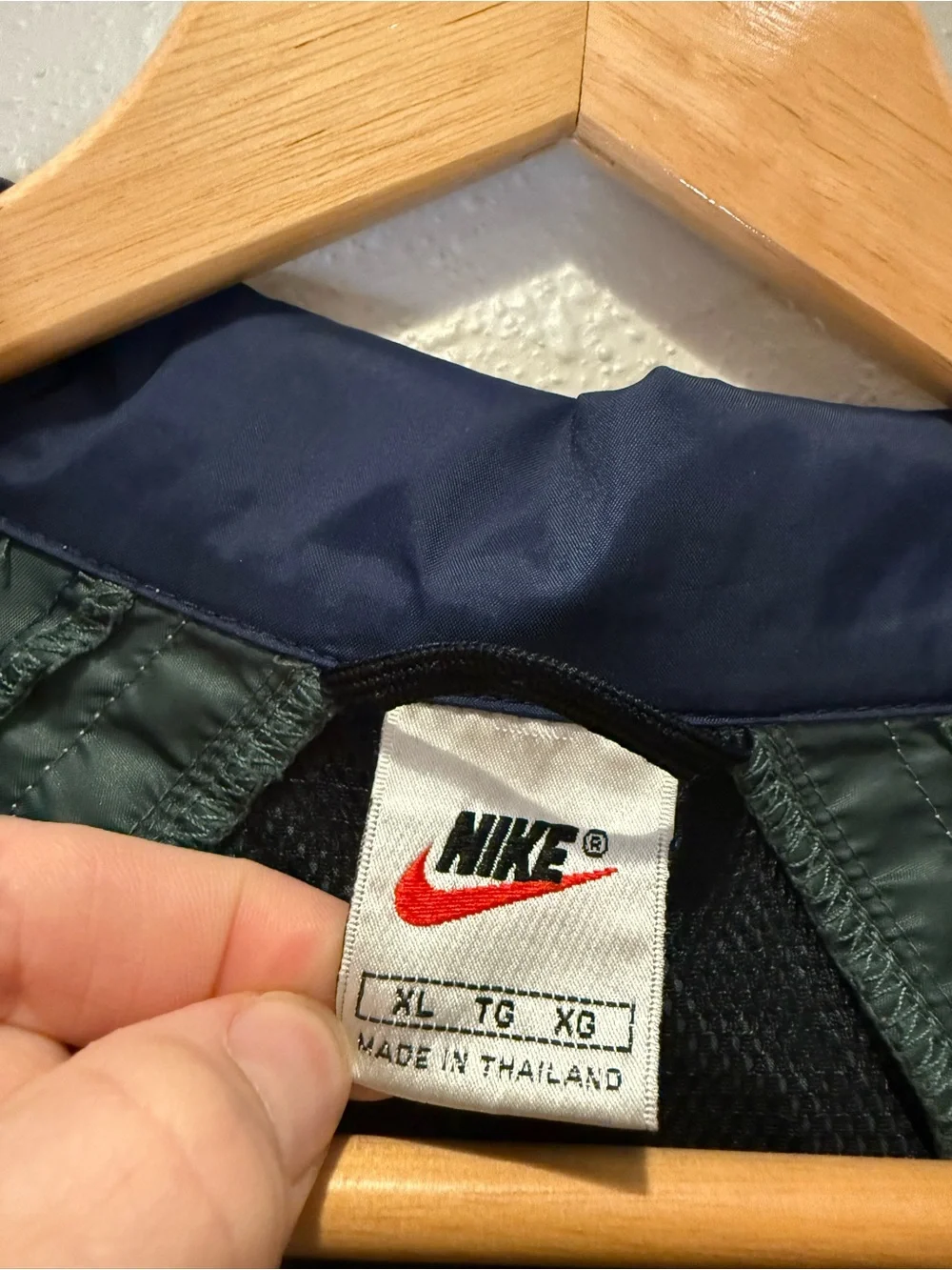 Vintage Nike Swoosh Full Zip Colorblock Windbreaker Jacket Size XL